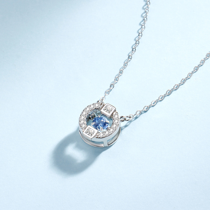 Swarovski  Mavi Sparkling Dance Kolye (Altın Kaplama) - N02415M